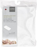 Housse pour matelas à langer avec ouverture pour sangles - Blanc