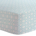 Drap contour pour lit de bébé - Octogone Bleu — Kushies Baby