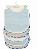 5 Bavoirs avec doublure imperméable- Bleu