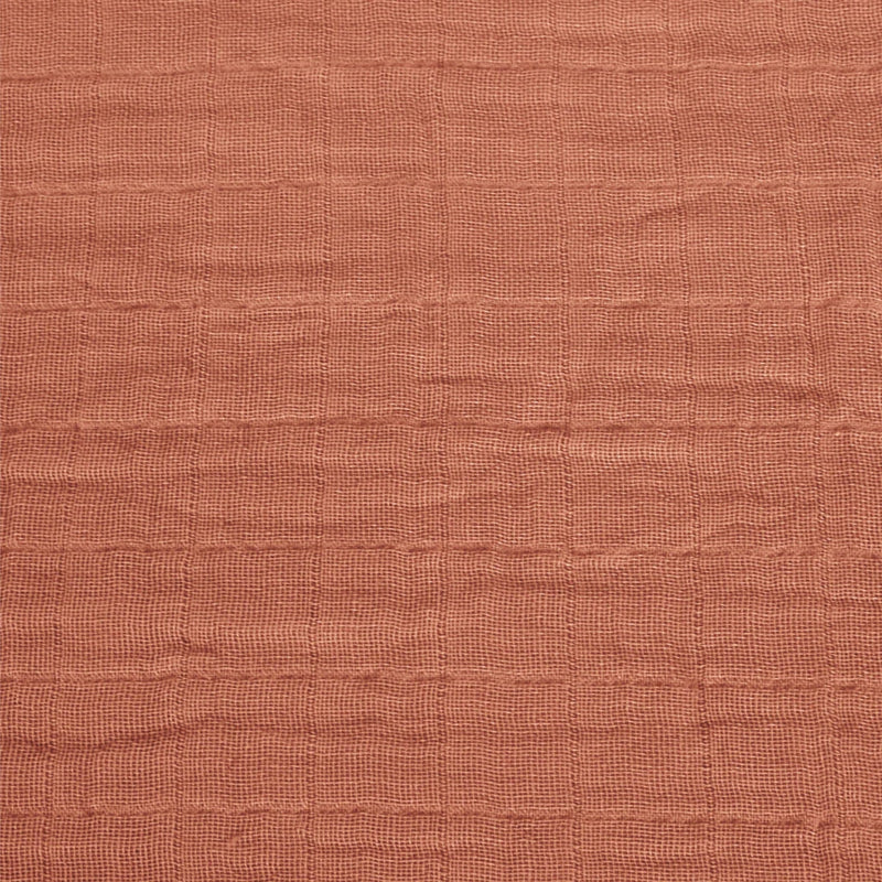 Couverture mousseline de coton - Cannelle