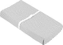 Housse pour matelas à langer avec ouverture pour sangles - Chevron Gris