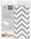 Housse pour matelas à langer avec ouverture pour sangles - Chevron Gris