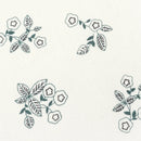 Piqué en flanelle - Pensées/Noir-ivoire