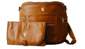 Sac à couches en cuir vegan - Brun — Collection Mini Coco