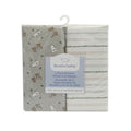 Ensemble de 2 draps contour en flanelle- Bambis et lapins taupe — Koalababy