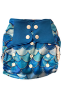 Couche à poche - Bleu mermaid