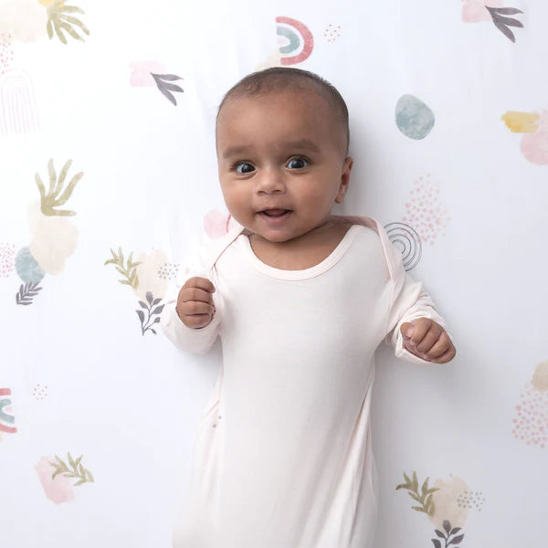 Drap contour pour lit de bébé percale - Floral
