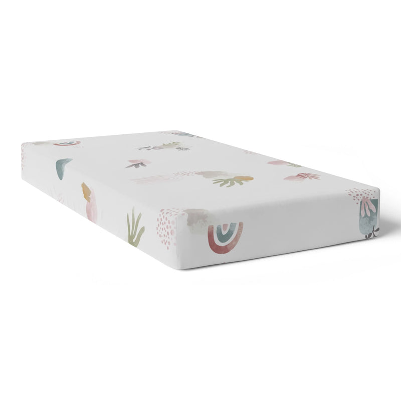 Drap contour pour lit de bébé percale - Floral