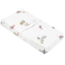 Housse pour matelas à langer percale avec ouverture pour sangles - Floral