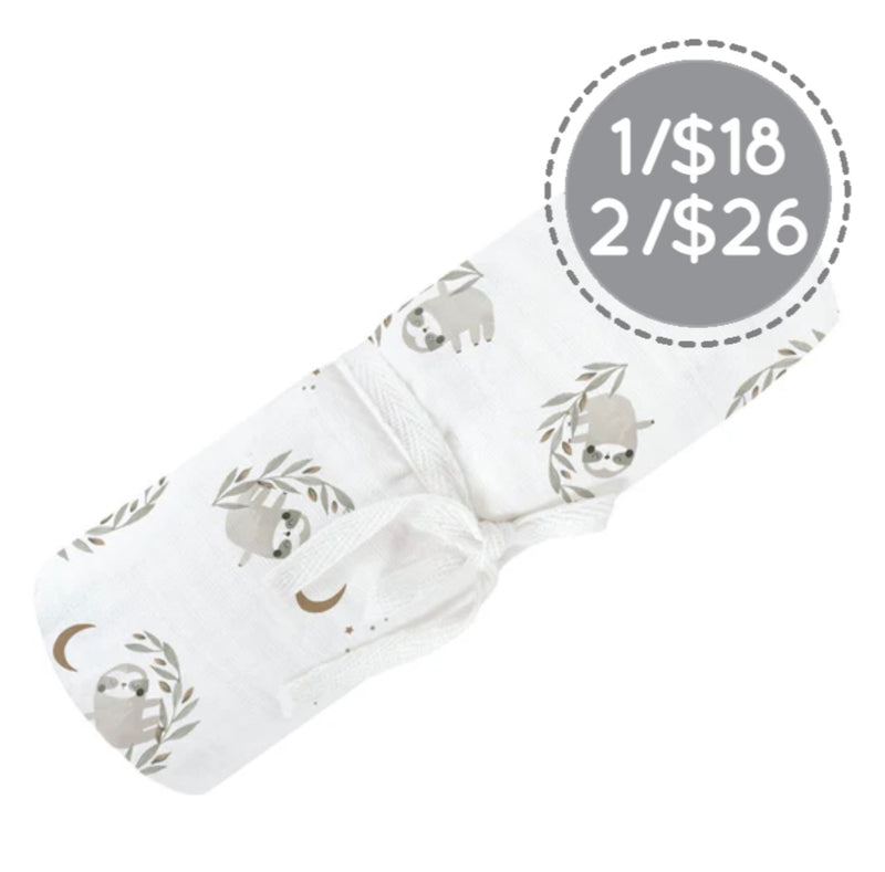 Couverture mousseline de coton - Paresseux