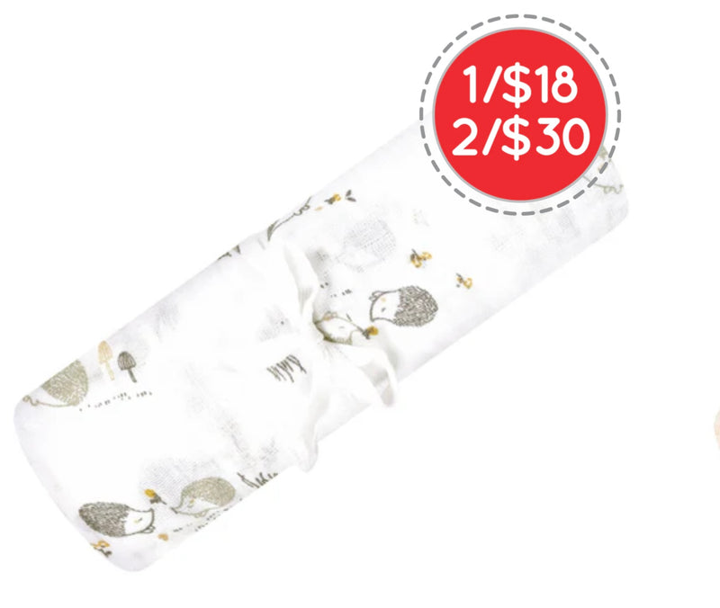 Couverture mousseline de coton - Hérissons