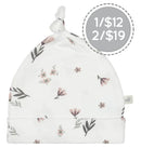 Chapeau en bambou - Fleurs aquarelle