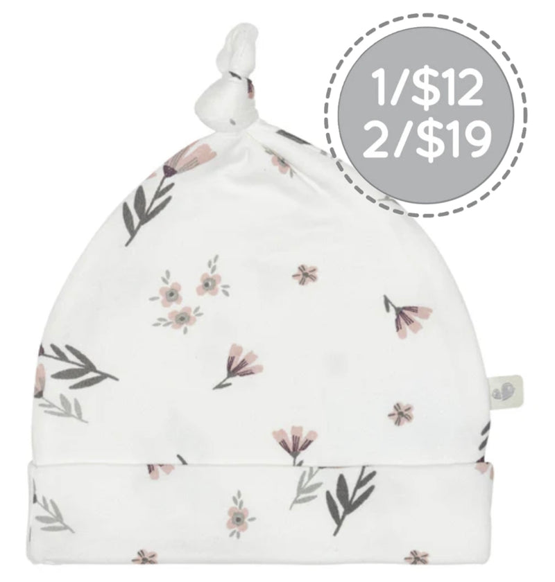 Chapeau en bambou - Fleurs aquarelle