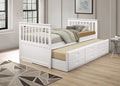 Lit Capitaine avec pied 39"- Blanc — IFDC