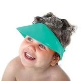 Visière pare-shampoing en silicone- turquoise