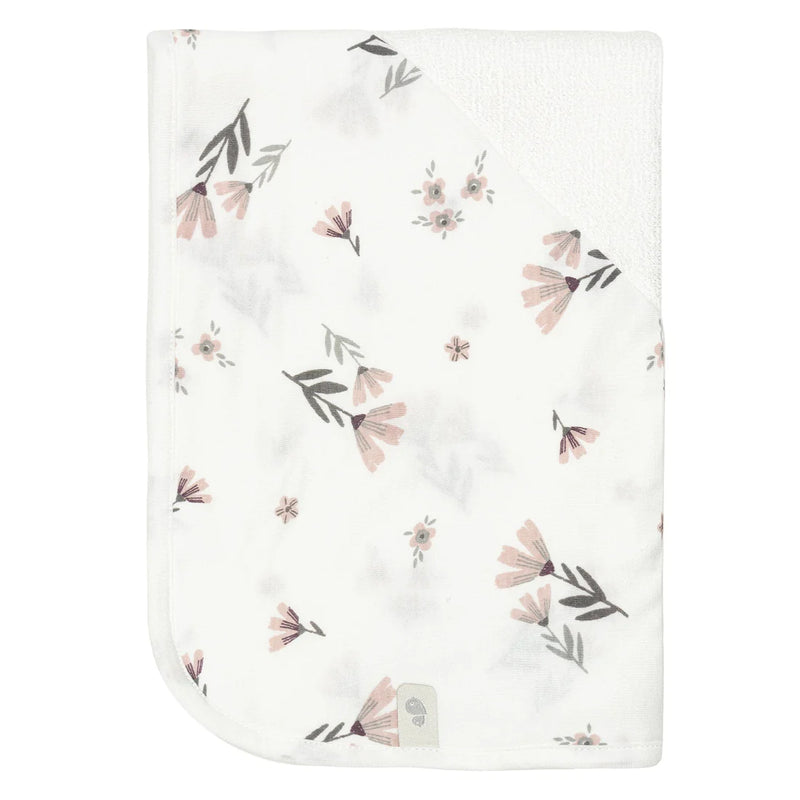 Serviette à capuchon en bambou - Fleurs aquarelle