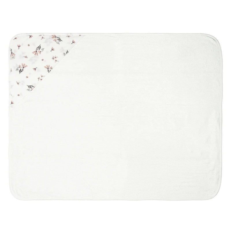 Serviette à capuchon en bambou - Fleurs aquarelle