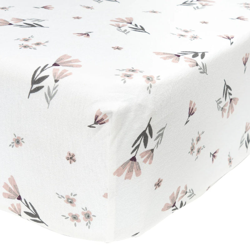 Drap contour en bambou- Fleurs aquarelle