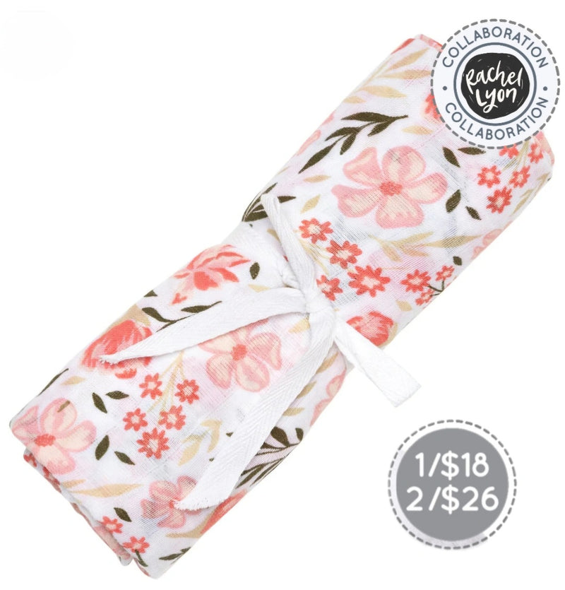 Couverture mousseline de coton - Fleurs par Rachel Lyon