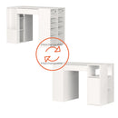 Table de travail Crea - Blanc solide