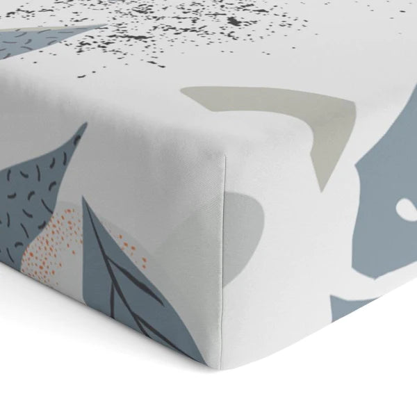 Drap contour pour lit de bébé percale - Palm Breeze