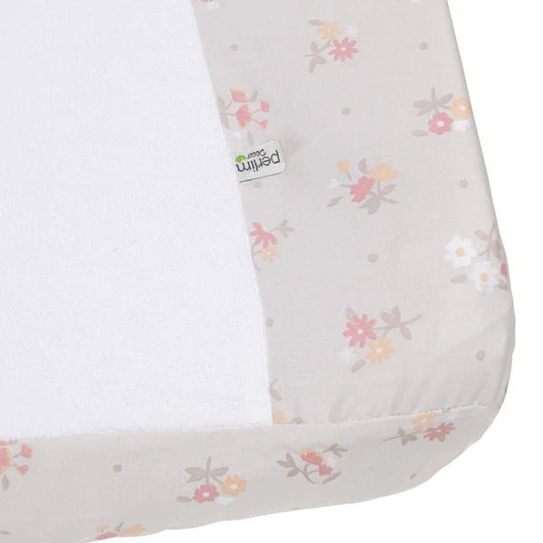 Housse pour matelas à langer - Fleurs