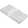 Housse pour matelas à langer percale avec ouverture pour sangles - Lapins Gris — Kushies Baby