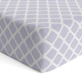 Drap contour pour lit de bébé - Lattice Lilas — Kushies Baby