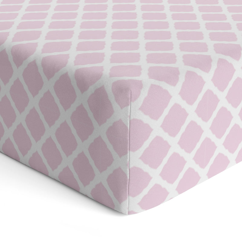 Crib Sheet | Lattice Pink