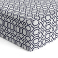 Drap contour pour lit de bébé - Octogone Marine — Kushies Baby