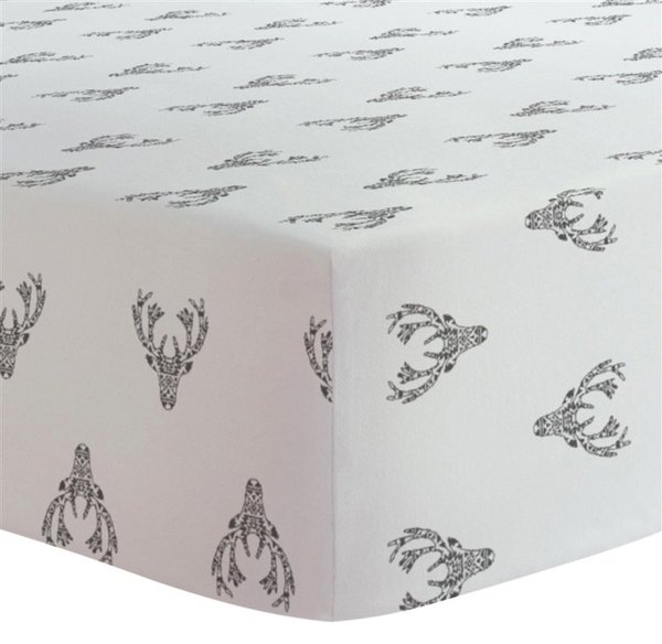 Crib Sheet | Deer Black & White