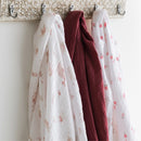 Couverture mousseline de coton -  Framboises
