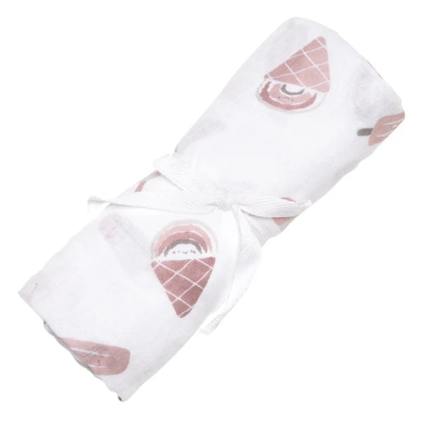 Couverture mousseline de coton - Crème glacée