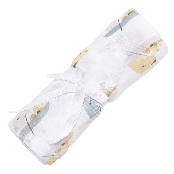 Couverture mousseline de coton - Rhinos