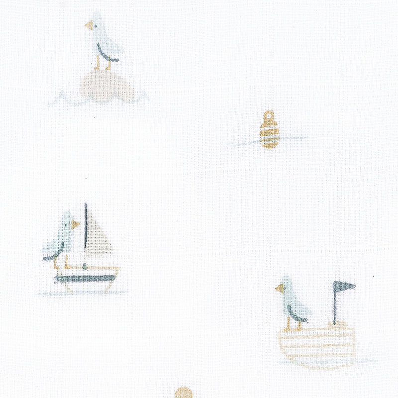 Couverture mousseline de coton - Bateaux