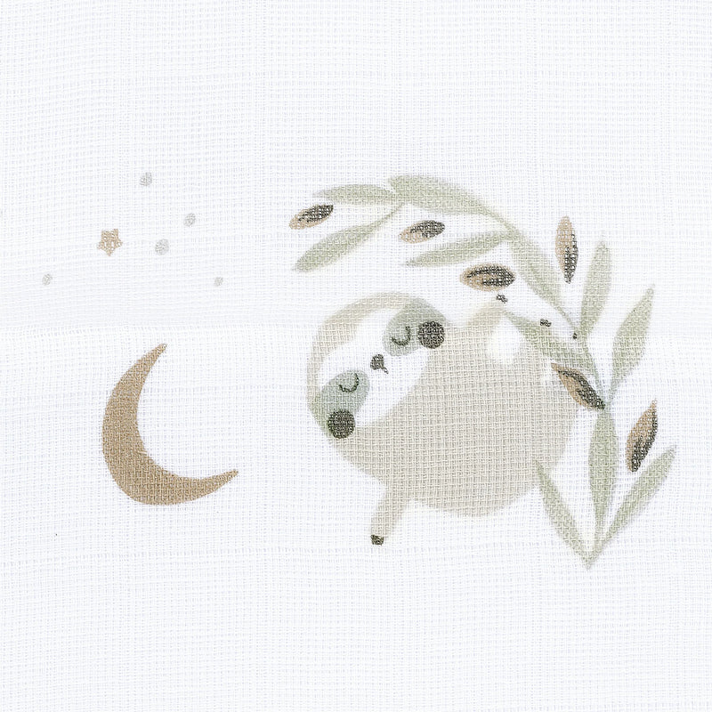 Couverture mousseline de coton - Paresseux