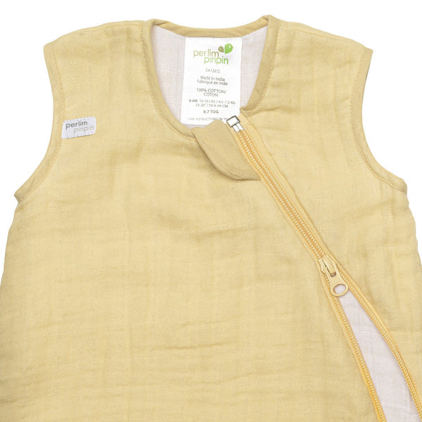 Sac de nuit en mousseline de coton - Citron (0,7 tog)
