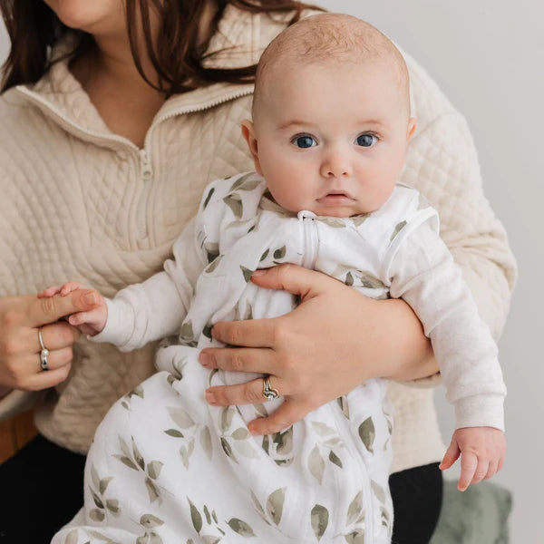 Sac de nuit en mousseline de coton - Feuilles (0,7 tog)