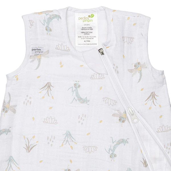 Sac de nuit en mousseline de coton - Insectes (0,7 tog)