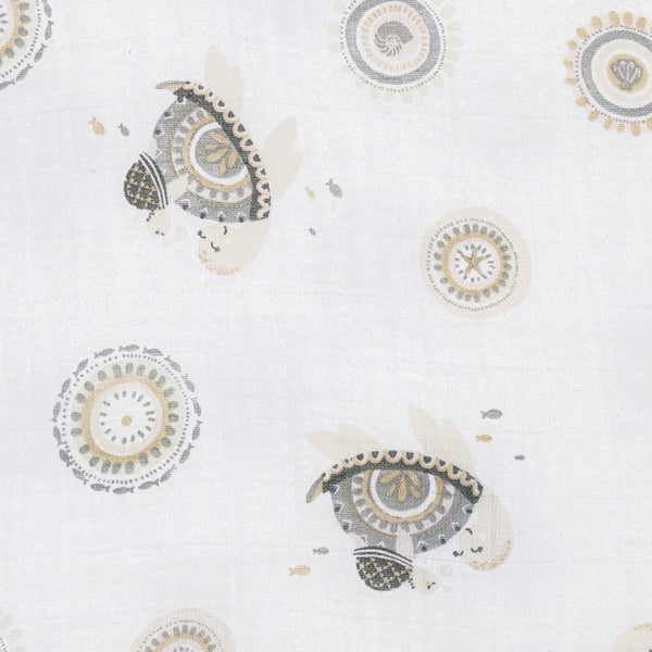 Sac de nuit en mousseline de coton - Tortues (0,7 tog)