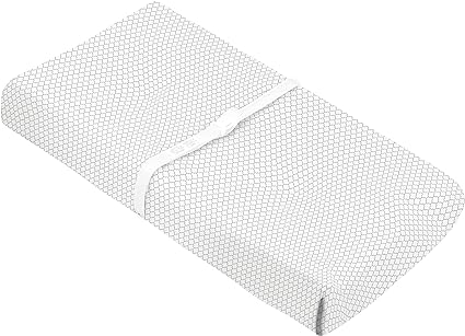 Housse pour matelas à langer avec ouverture pour sangles - Ornement Gris