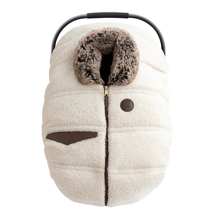Winter Baby Car Seat Cover – Tourmaline / wolf