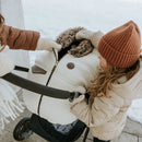 Winter Baby Car Seat Cover – Tourmaline / wolf