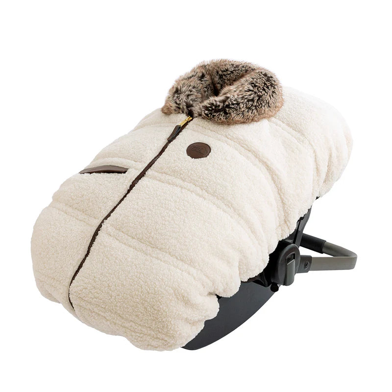Winter Baby Car Seat Cover – Tourmaline / wolf