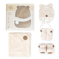 Coffret cadeau Coulou minky 4 accessoires 0-6 mois- Ourson Crème — Petit Coulou