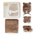 Coffret cadeau Coulou minky 4 accessoires 0-6 mois- Ourson Moka — Petit Coulou