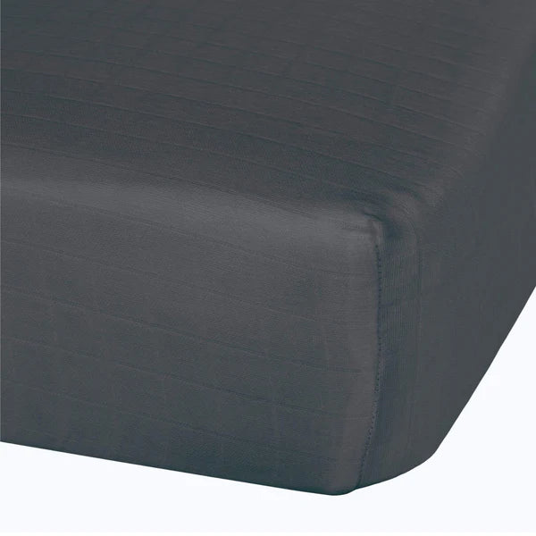 Drap contour en mousseline - Charcoal