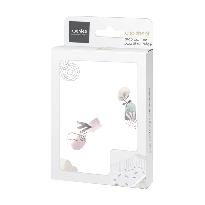 Drap contour pour lit de bébé percale - Floral