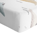 Drap contour pour lit de bébé percale - Baleines