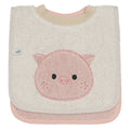 Ensemble de 2 bavoirs ratine - Cochon — Perlimpinpin